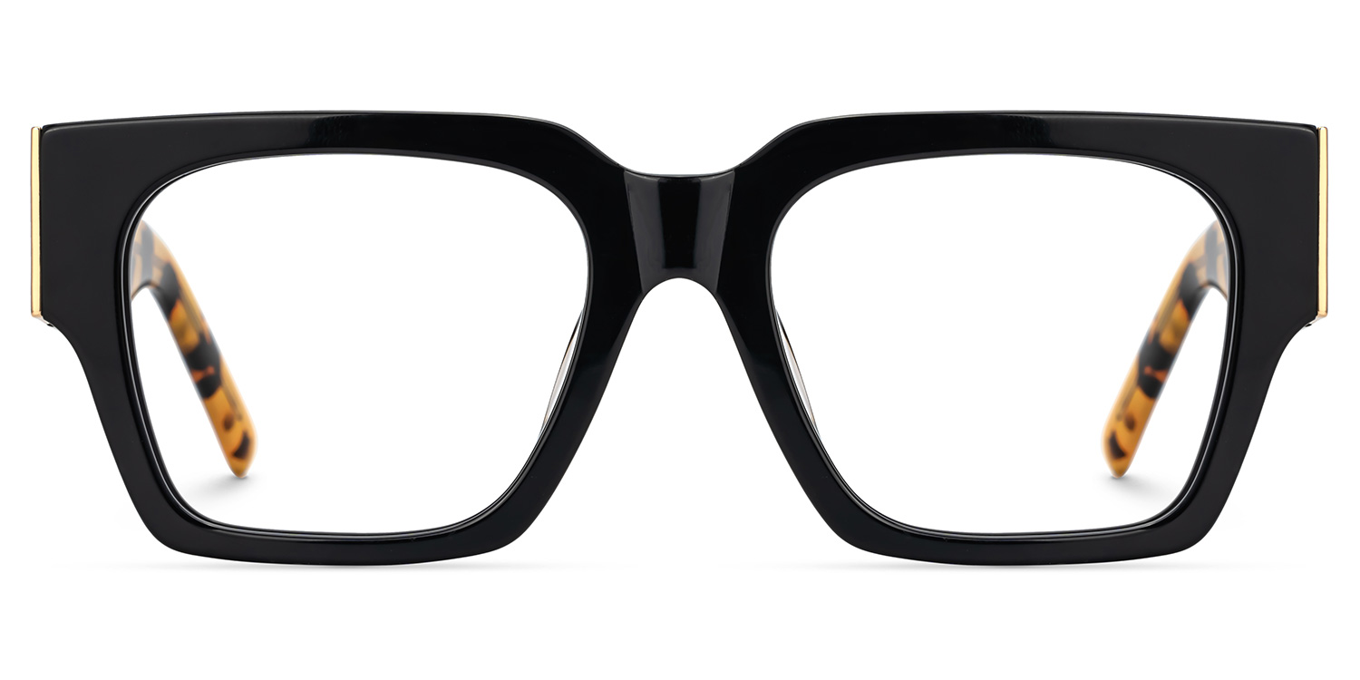 Dedee Square Large Thick Black Glasses & Frames for Men0