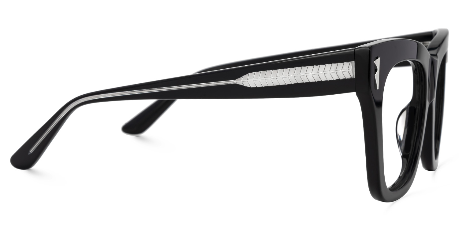 Grabar Black Square Frames Glasses for Women | ZEELOOL Canada2