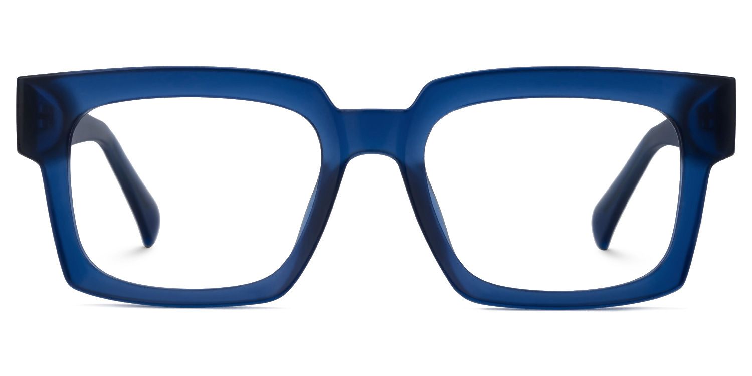 Amadeo TR90 Rectangle Blue Frame Glasses | ZEELOOL Canada2