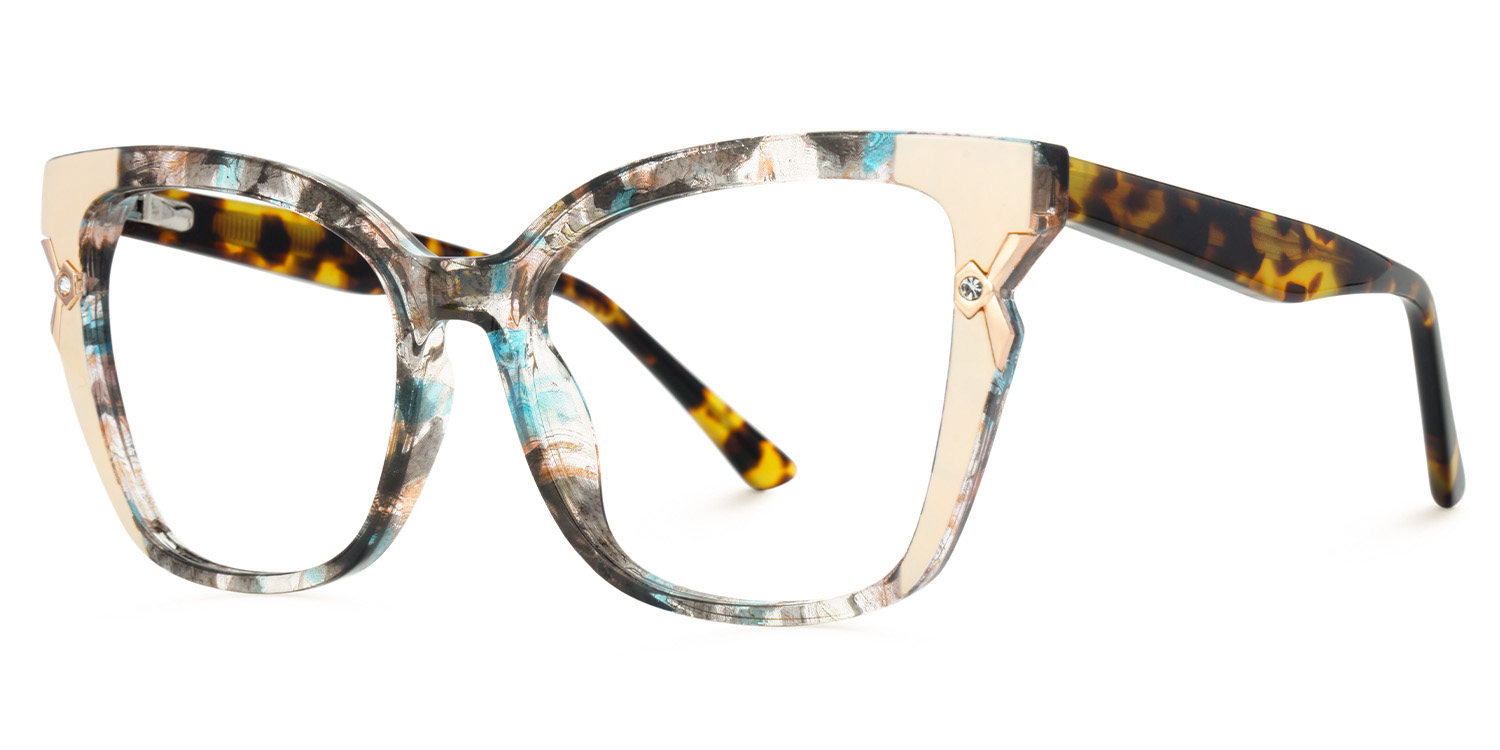 Women's Floral Cat Eye Shape Eyeglasses Online | ZEELOOL Canada3