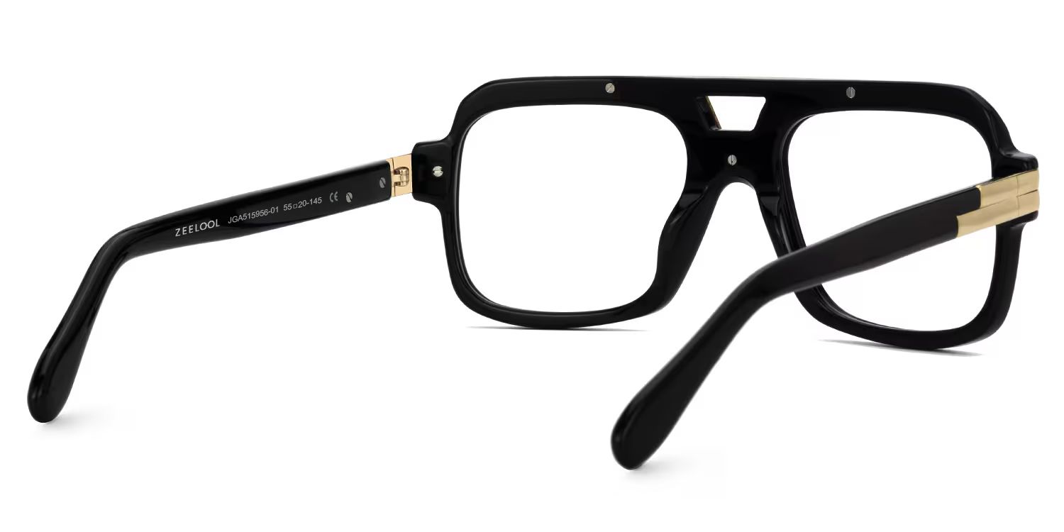 Croswell Acetate Aviator Black Frame Glasses | ZEELOOL Canada3