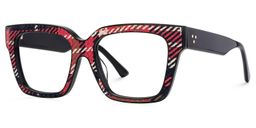 Juliane Rectangle Red Blue Glasses2