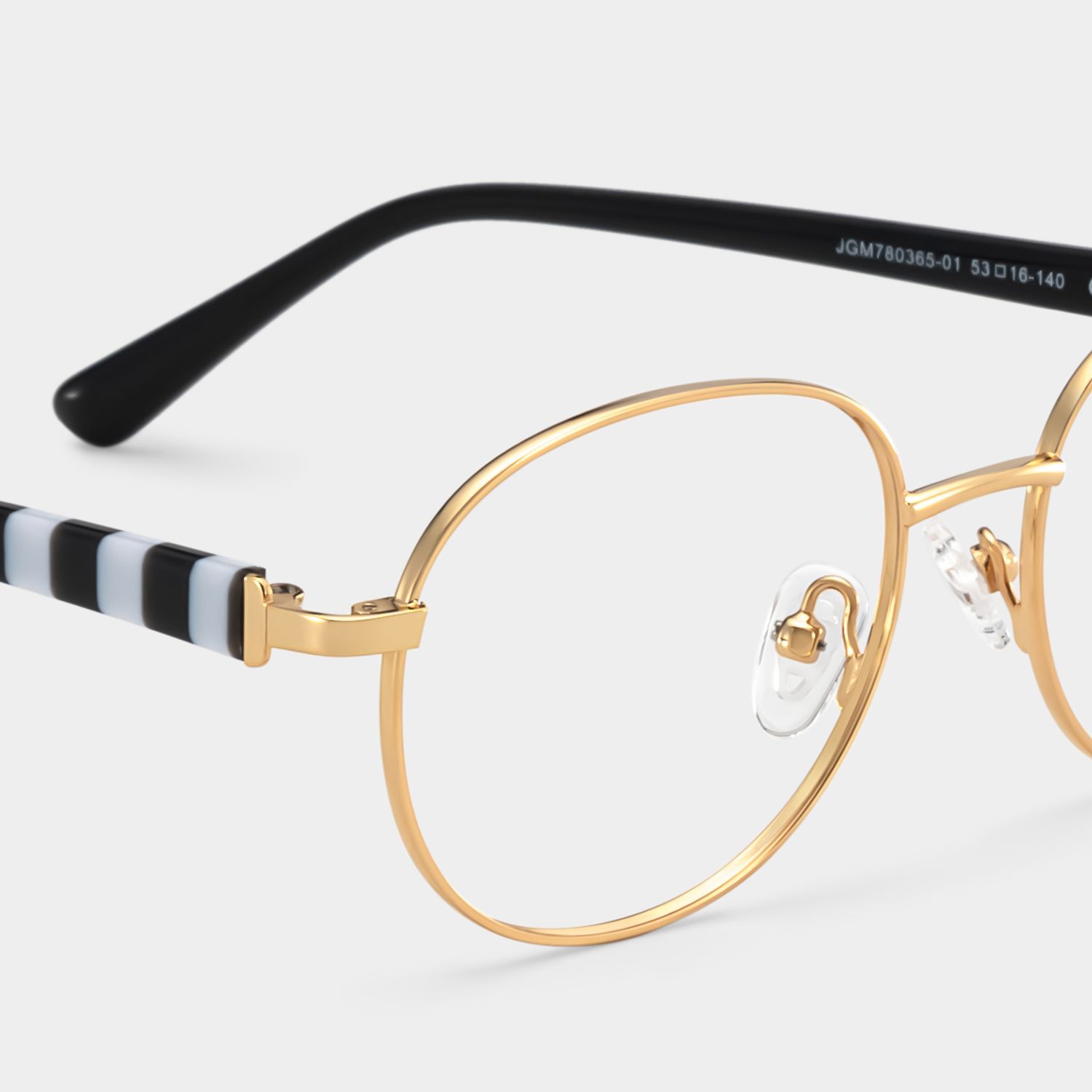 Willa Oval Gold Frame Eyeglasses for Woman| ZEELOOL Canada5