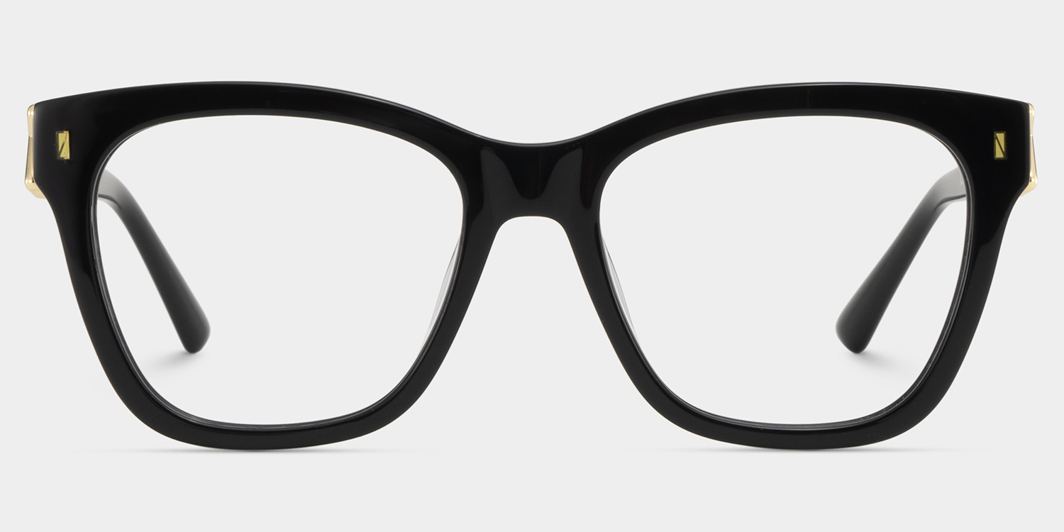 Square Black Eyeglasses- Mae Acetate Frame Glasses0