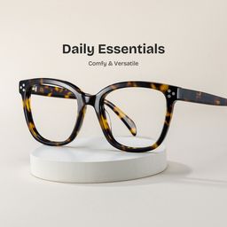 Scarlett Square Tortoise Glasses0