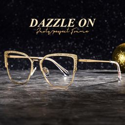 Javier Gold Rectangle Glasses0