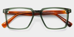 Griffin Rectangle Green Brown Glasses1