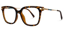 Jacqui Tortoise Rectangle Glasses1