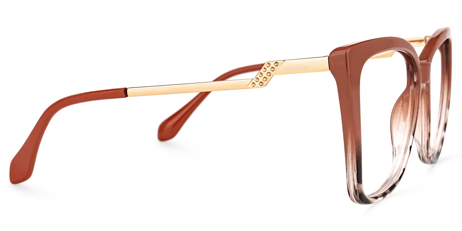 Awilda Cateye Orange Frame Glasses | ZEELOOL Canada2