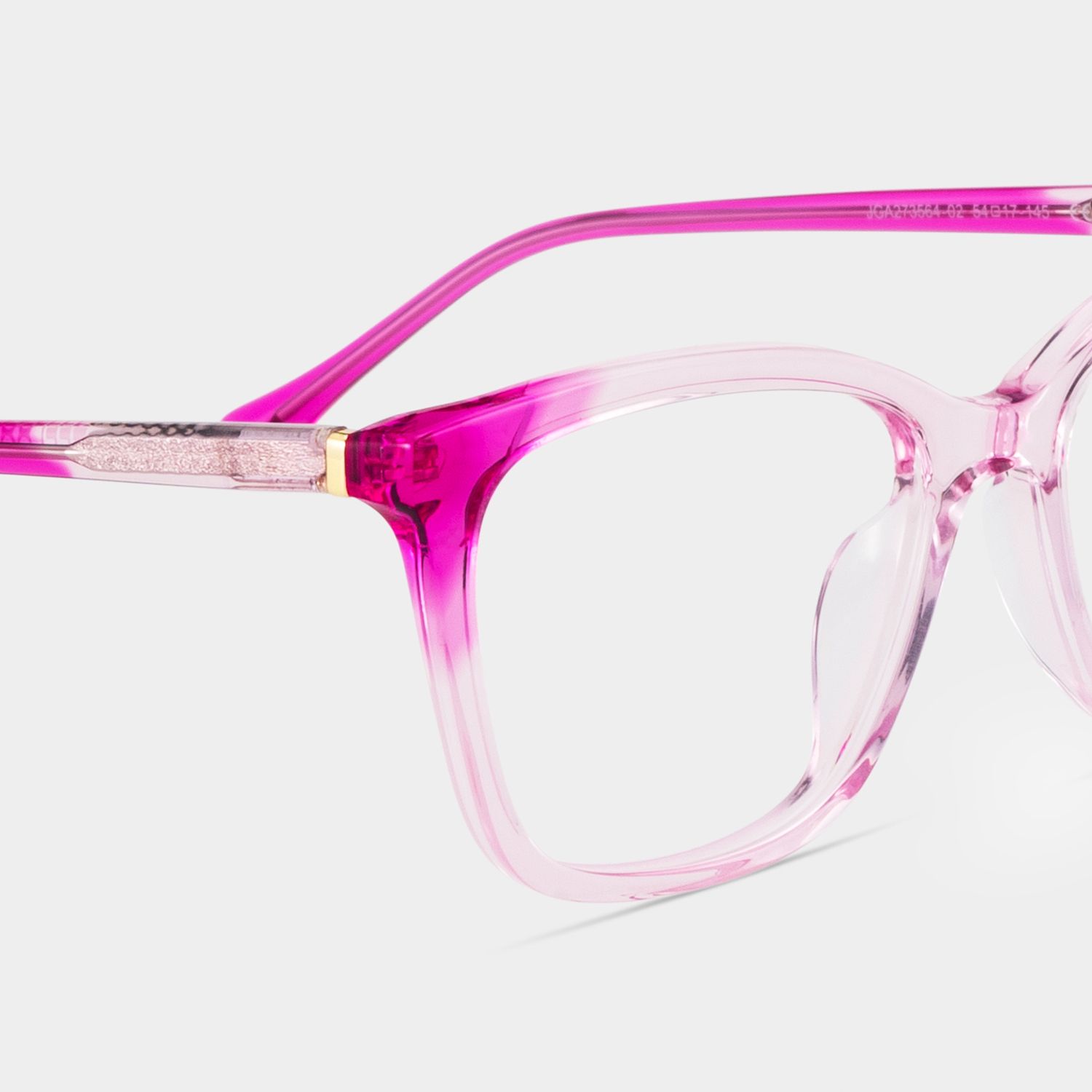 Juno Rectangle Pink Frame Eyeglasses for Woman| ZEELOOL Canada5