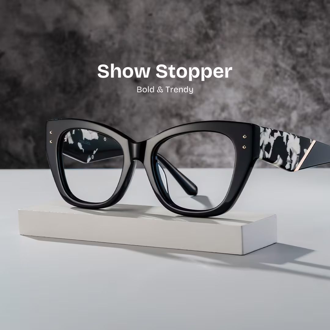 Skylar Black Frame Glasses with Butterfly Frame Online | ZEELOOL CANADA0