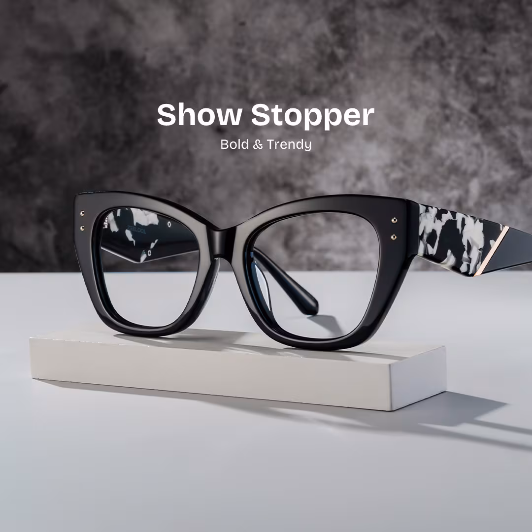 ZEELOOL Skylar Butterfly Black Glasses
