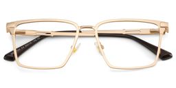Finn Rectangle Gold Glasses2