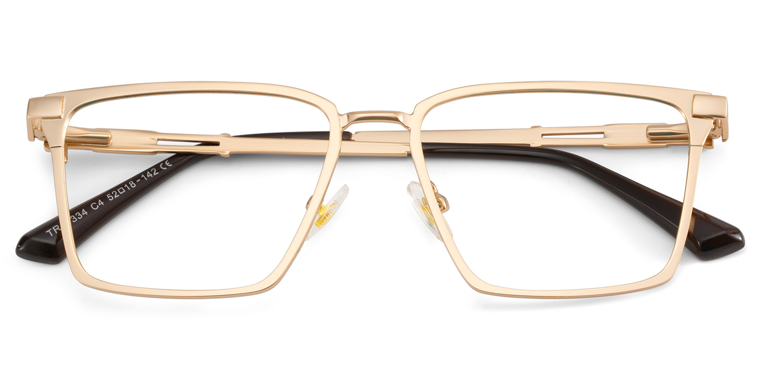 Finn Rectangle Gold Glasses2