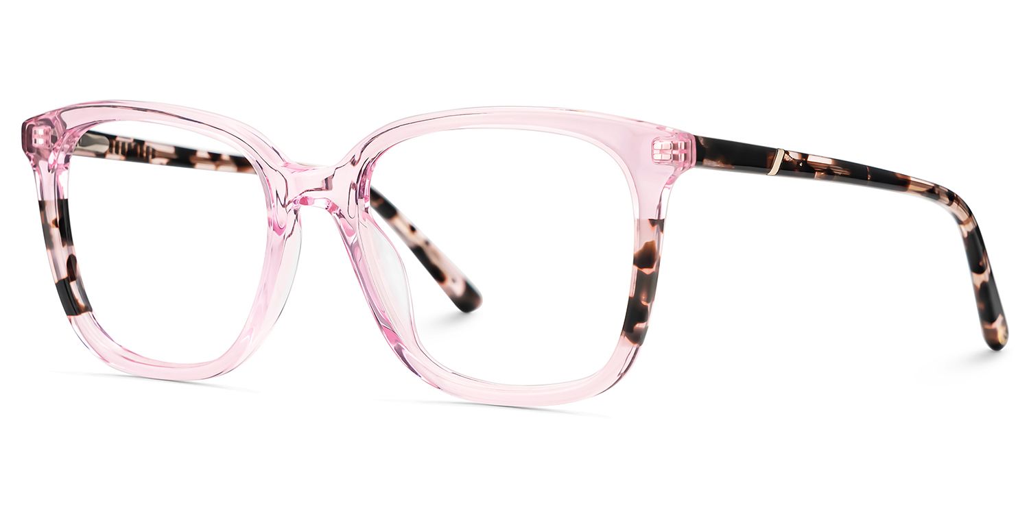 Finnley Acetate Pink Frame Glasses with Square Shape | ZEELOOL Canada3