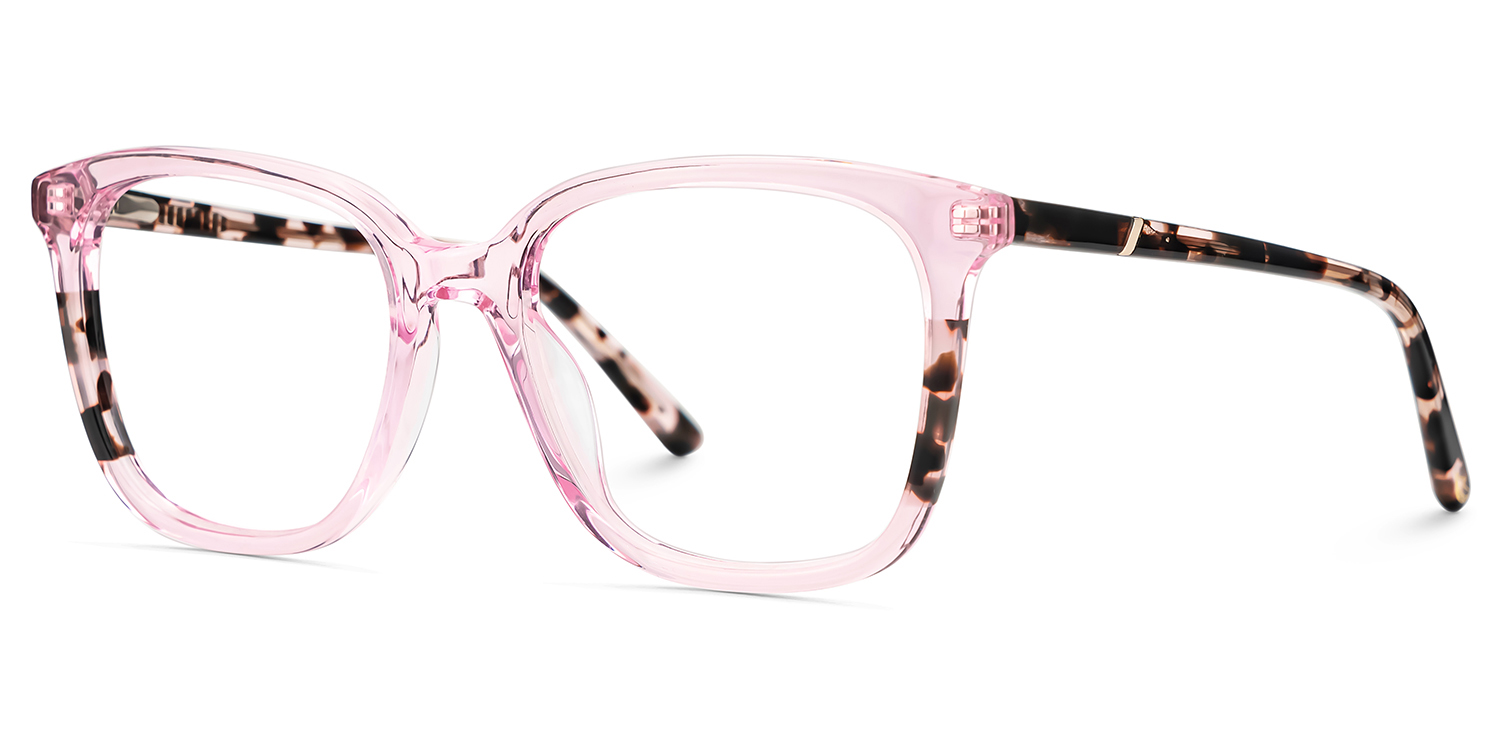 Finnley Acetate Pink Frame Glasses with Square Shape | ZEELOOL Canada3