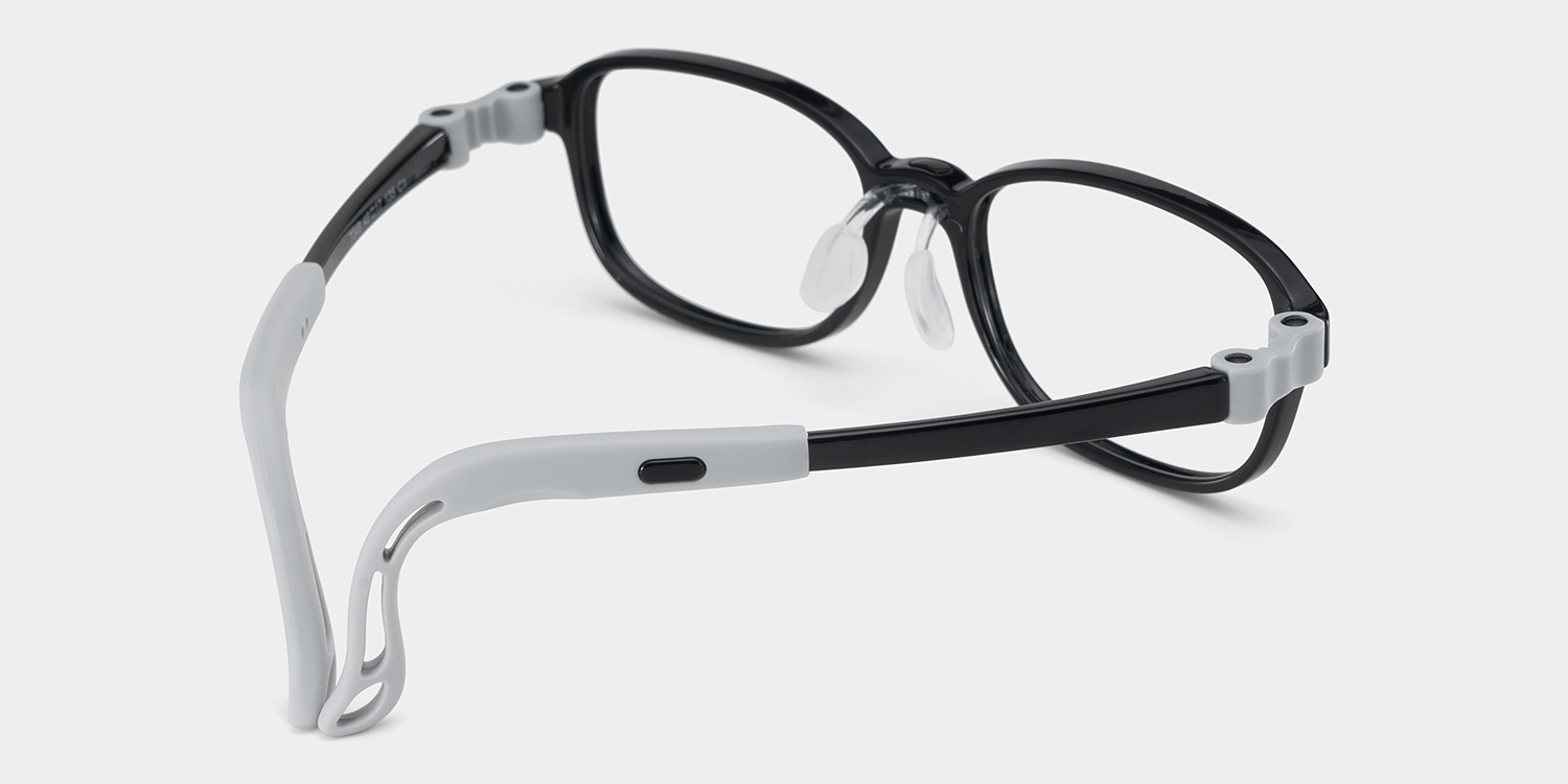 Bright Rectangle Black Glasses3