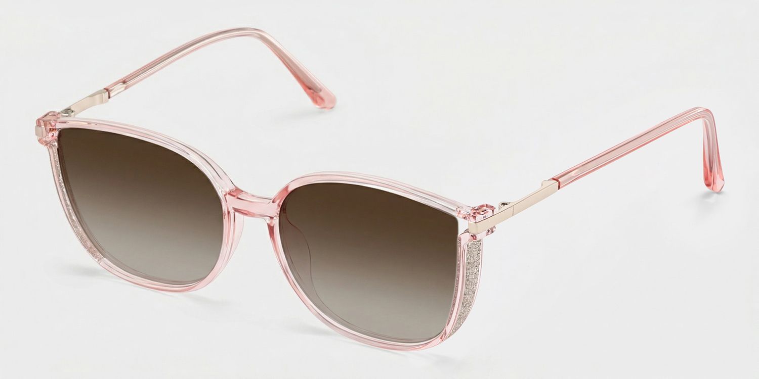 Rodz Light Pink Square Frame Glasses | Zeelool2