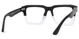 Kenish Square Black Clear Glasses6