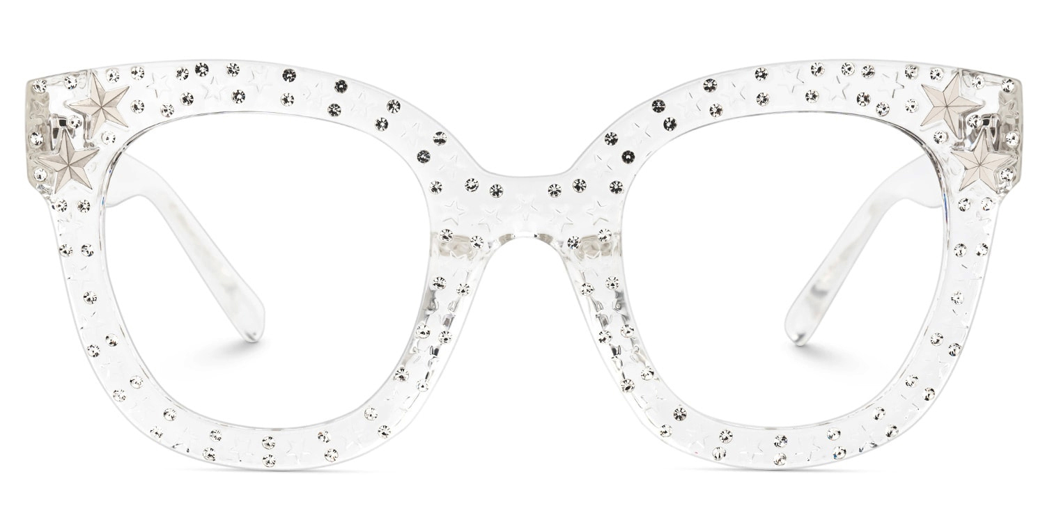 Kahle Cateye Crystal Eyeglasses and Clear Frames0