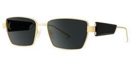 Aluna Rectangle Gold Polarized Sunglasses2