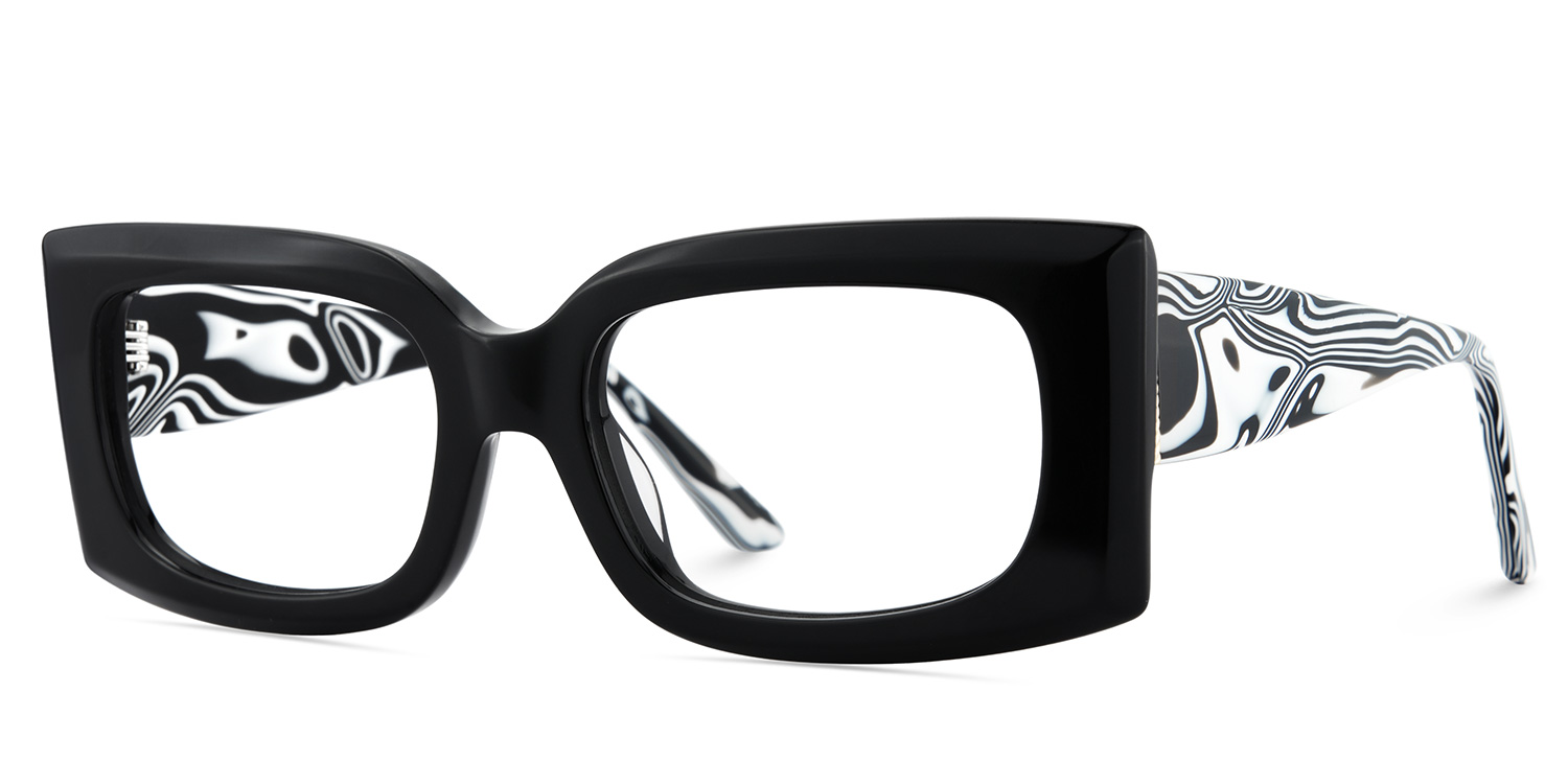 Orduno Rectangle Black Glasses3