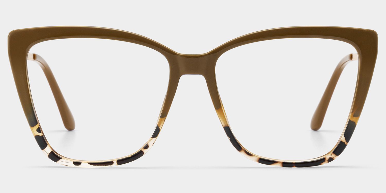 Awilda Cat-eye Brown Glasses and Thin Frame0