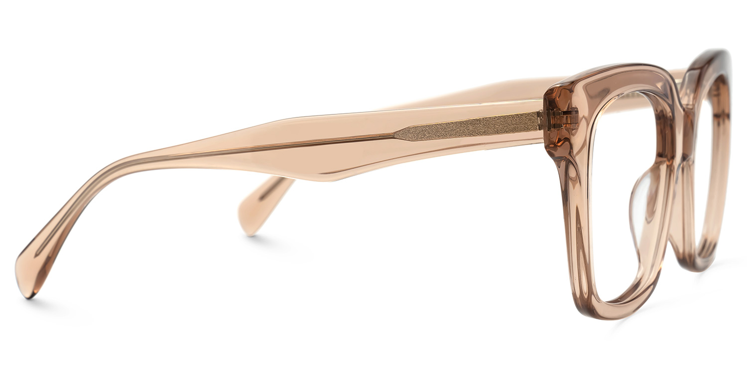 Affordable Champagne Trendy Glasses Willard Square Glasses | ZEELOOL Canada2