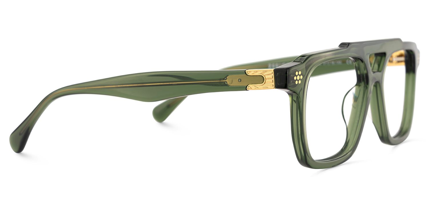Mercurio Eyeglasses in Aviator Green Frame | ZEELOOL Canada4