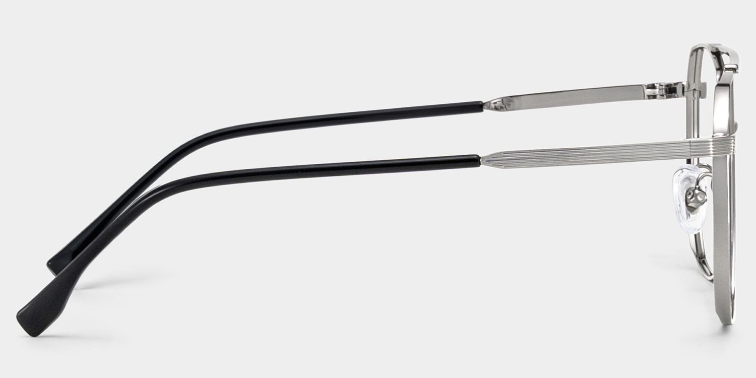 Logan Silver Frame Glasses with Aviator Frame Online | ZEELOOL4