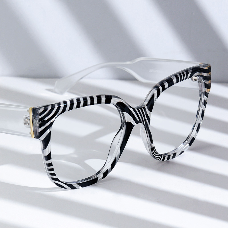 Reineke Square Zebra Print Glasses5