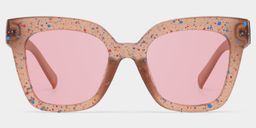 Malcolm Matte Brown Square Sunglasses0
