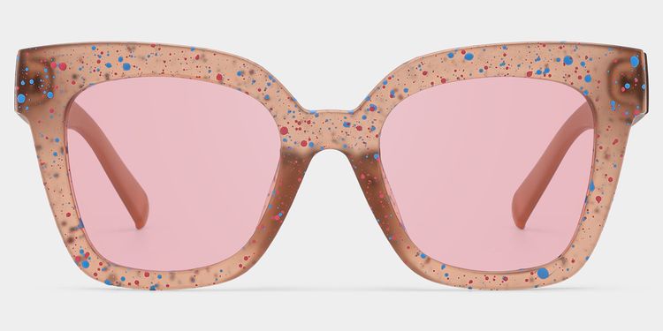 Malcolm Matte Brown Square Sunglasses