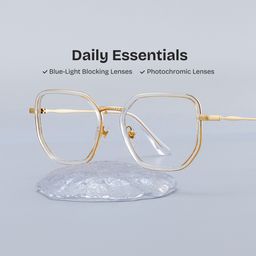 Levi Gold Geometric Glasses0