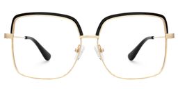 Karan Square Black Gold Glasses0