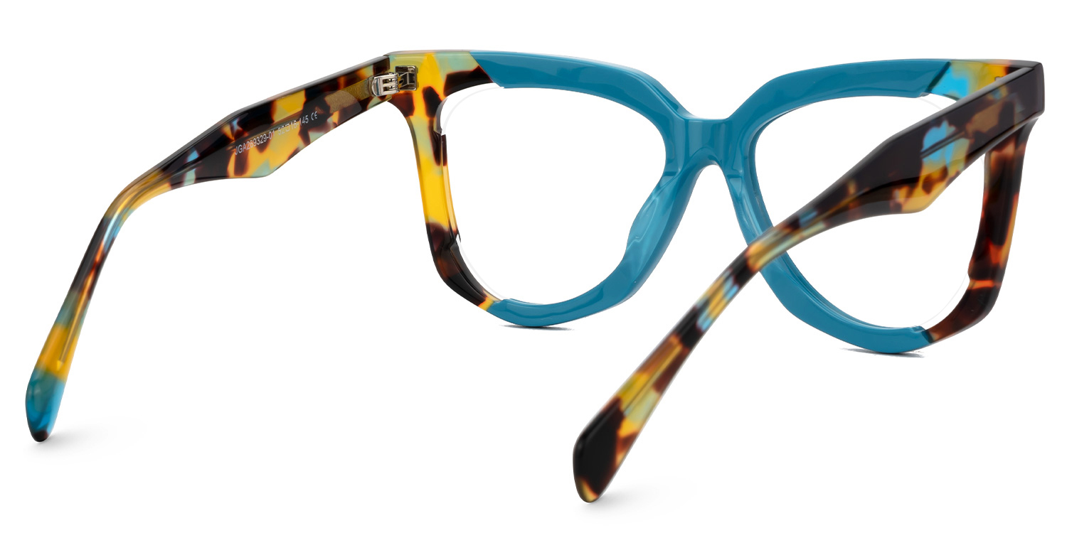 Busby Designer Eyeglasses in Butterfly Peacock-Blue Frame3