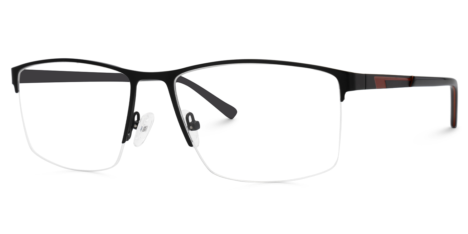 Graniela Rectangle Black Glasses1