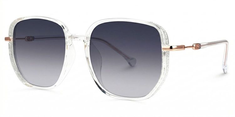 Joana Clear Geometric Sunglasses