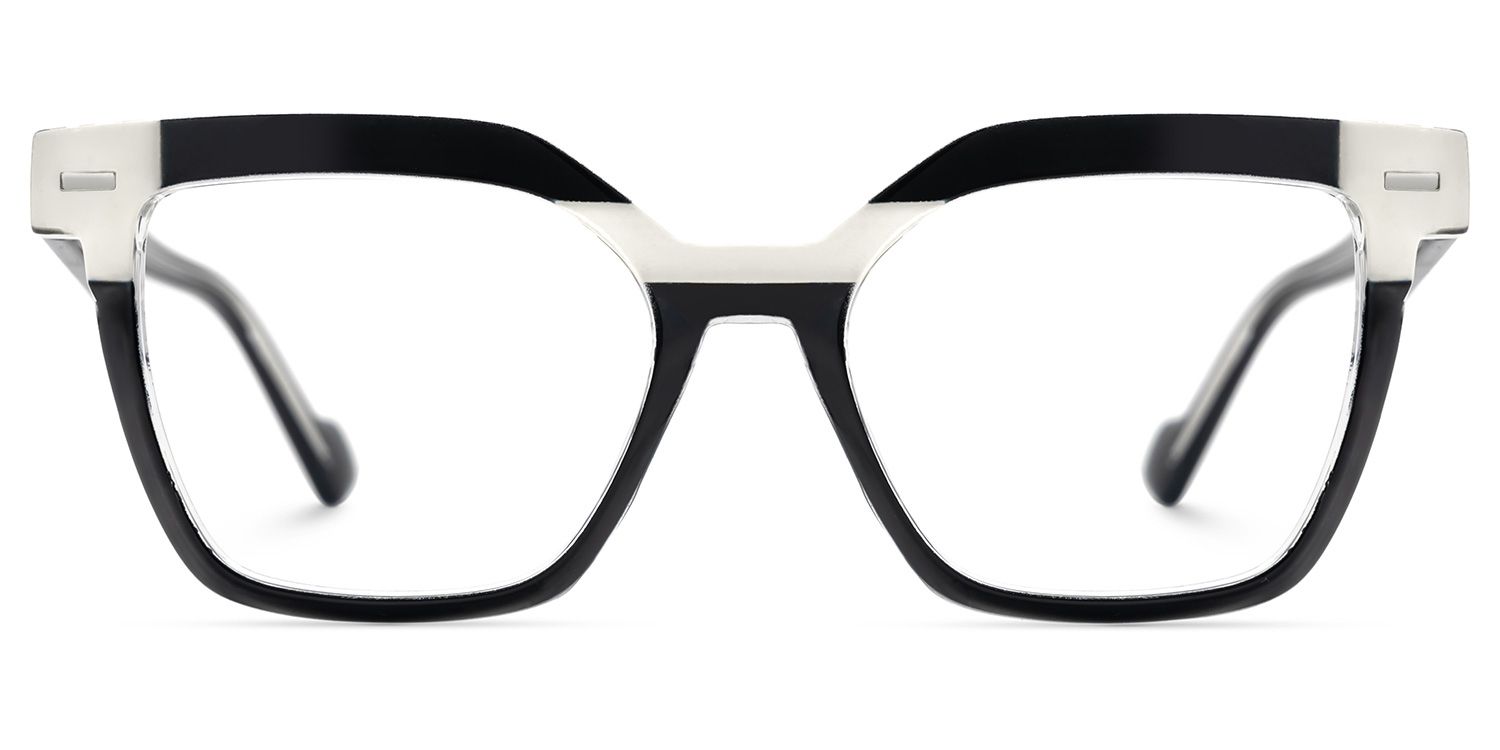 Black White Square Frame Glasses - Pinette on Sale | ZEELOOL Canada1