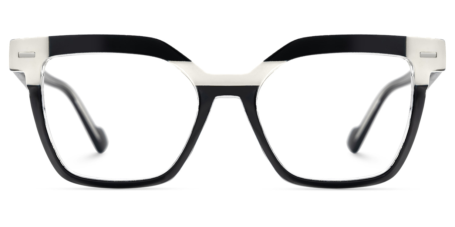 Black White Square Frame Glasses - Pinette on Sale | ZEELOOL Canada1