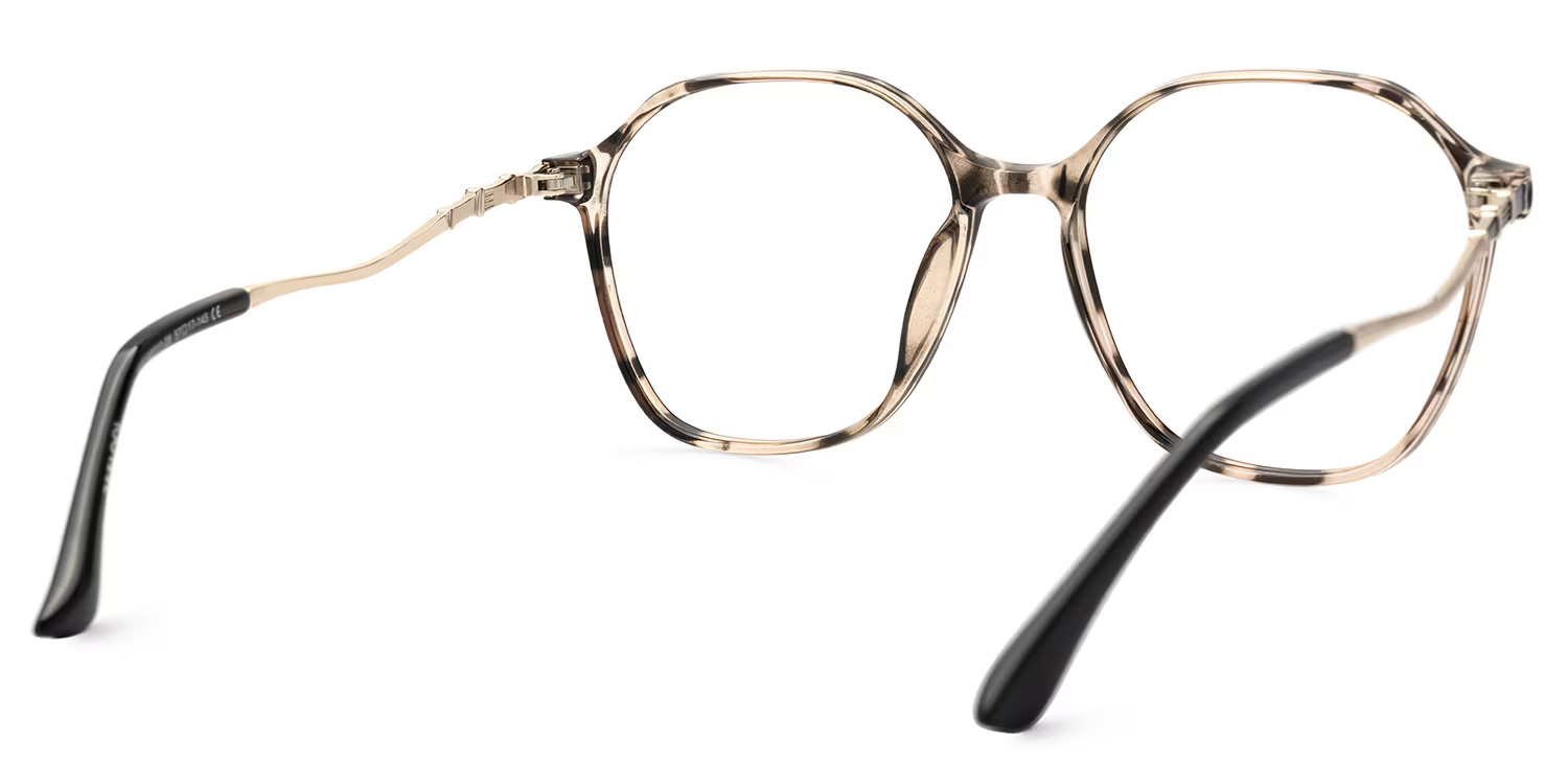 Lekesha thin Tortoiseshell Eyeglasses in Geometric Design | ZEELOOL Canada3