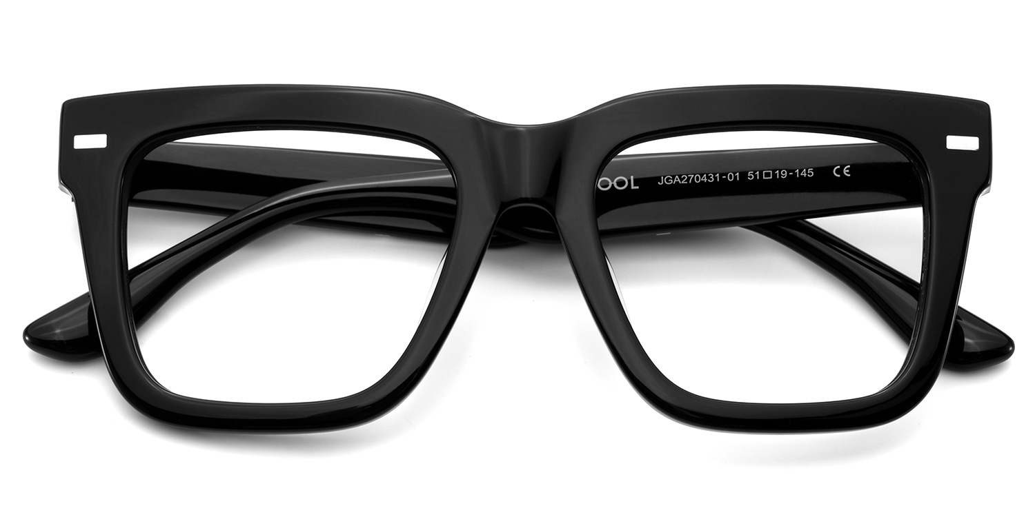 Redina Square Black Glasses2