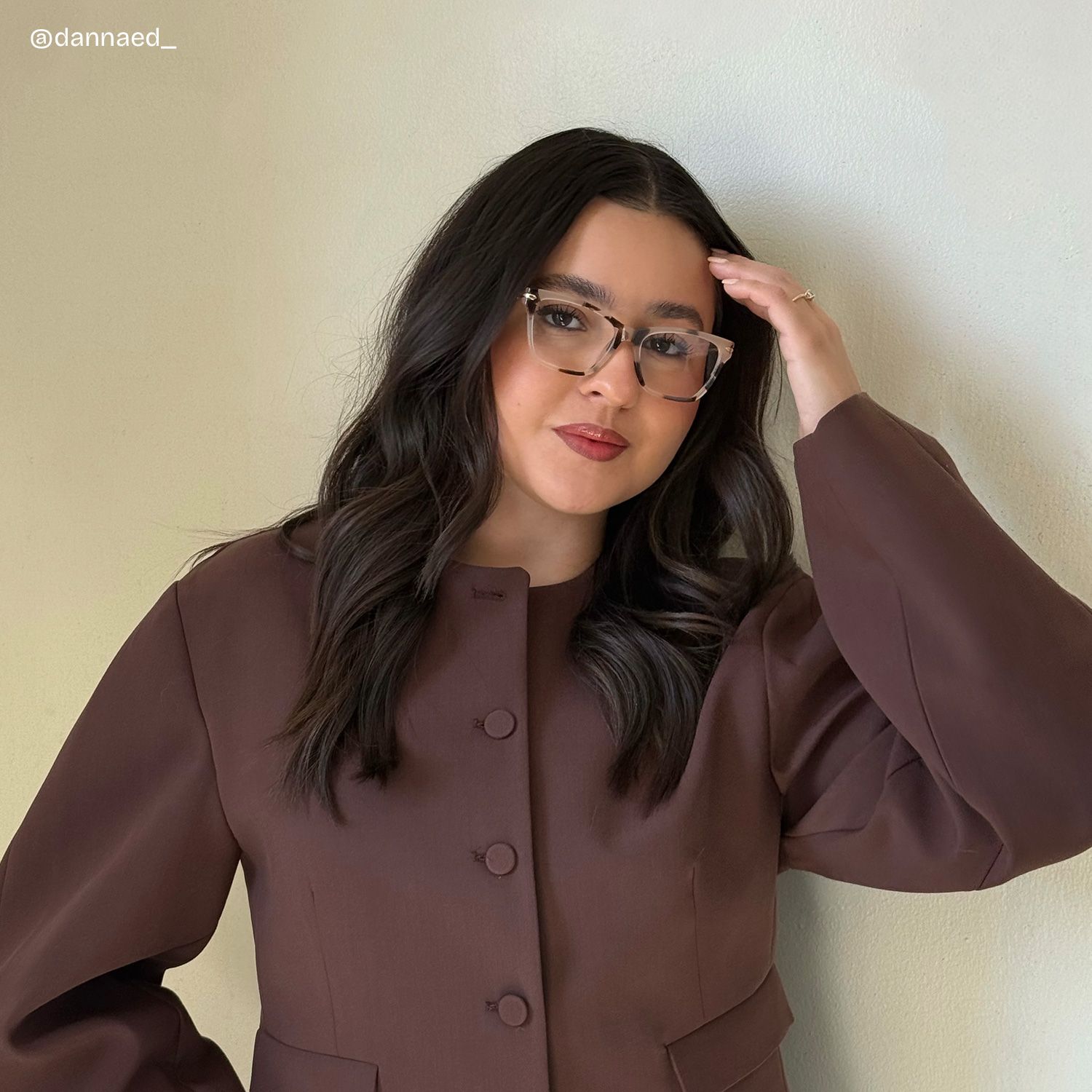 Cat eye Tortoise Eyeglasses- Amelia Mixed Frame Glasses6