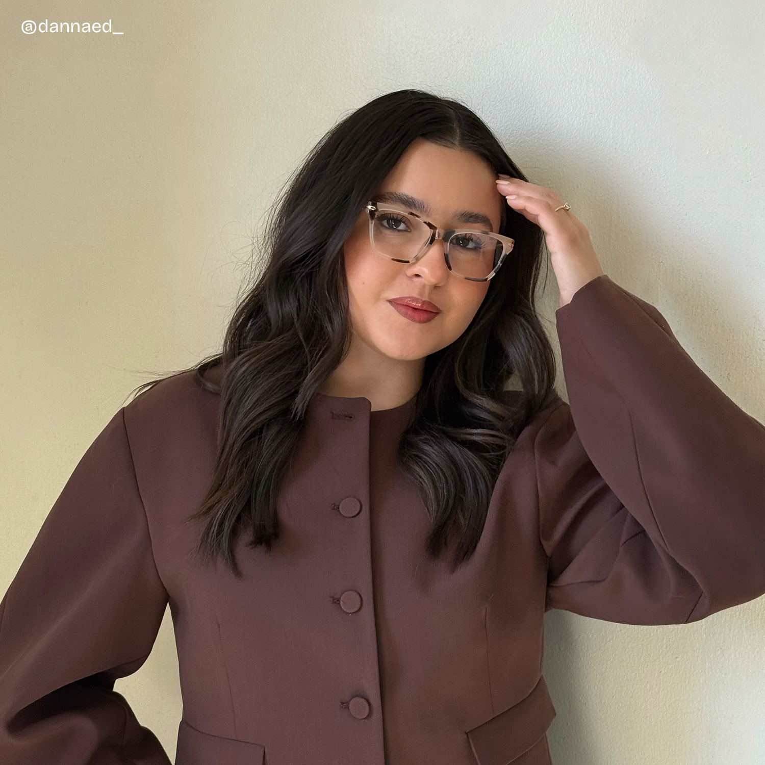 Cat eye Tortoise Eyeglasses- Amelia Mixed Frame Glasses6