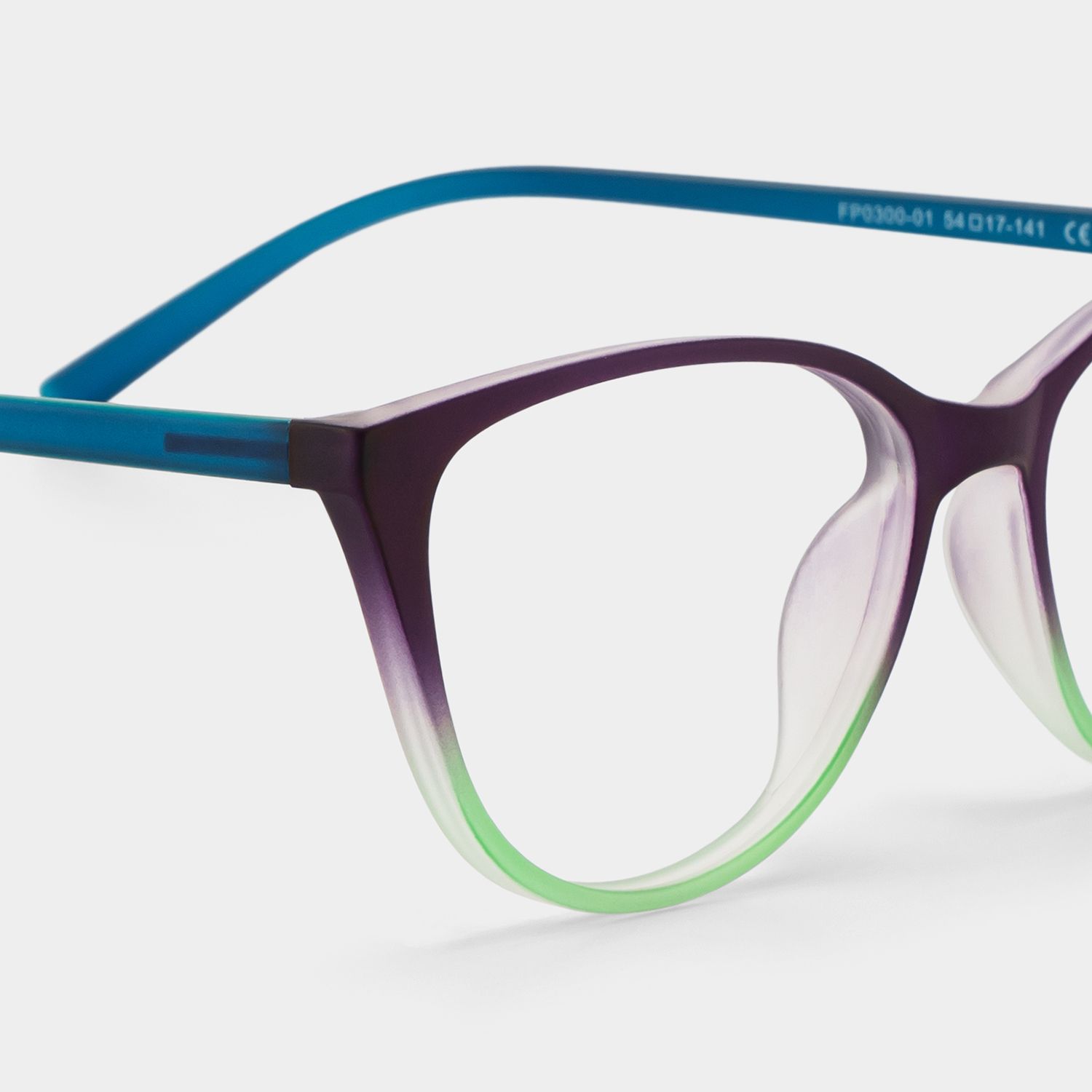 Lucy Cat-Eye Purple-Green Frame Glasses | ZEELOOL Canada4