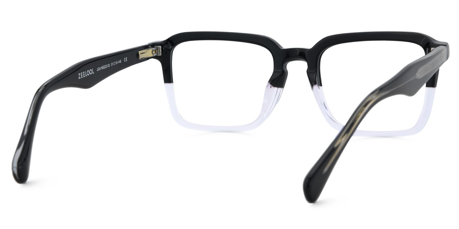 Vickerie Thin Black Clear Glasses in Square Design | ZEELOOL Canada5