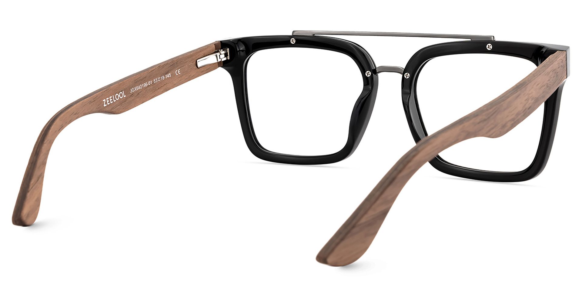 Men's Aviator Eyeglasses Frames With Black Crystal Color5