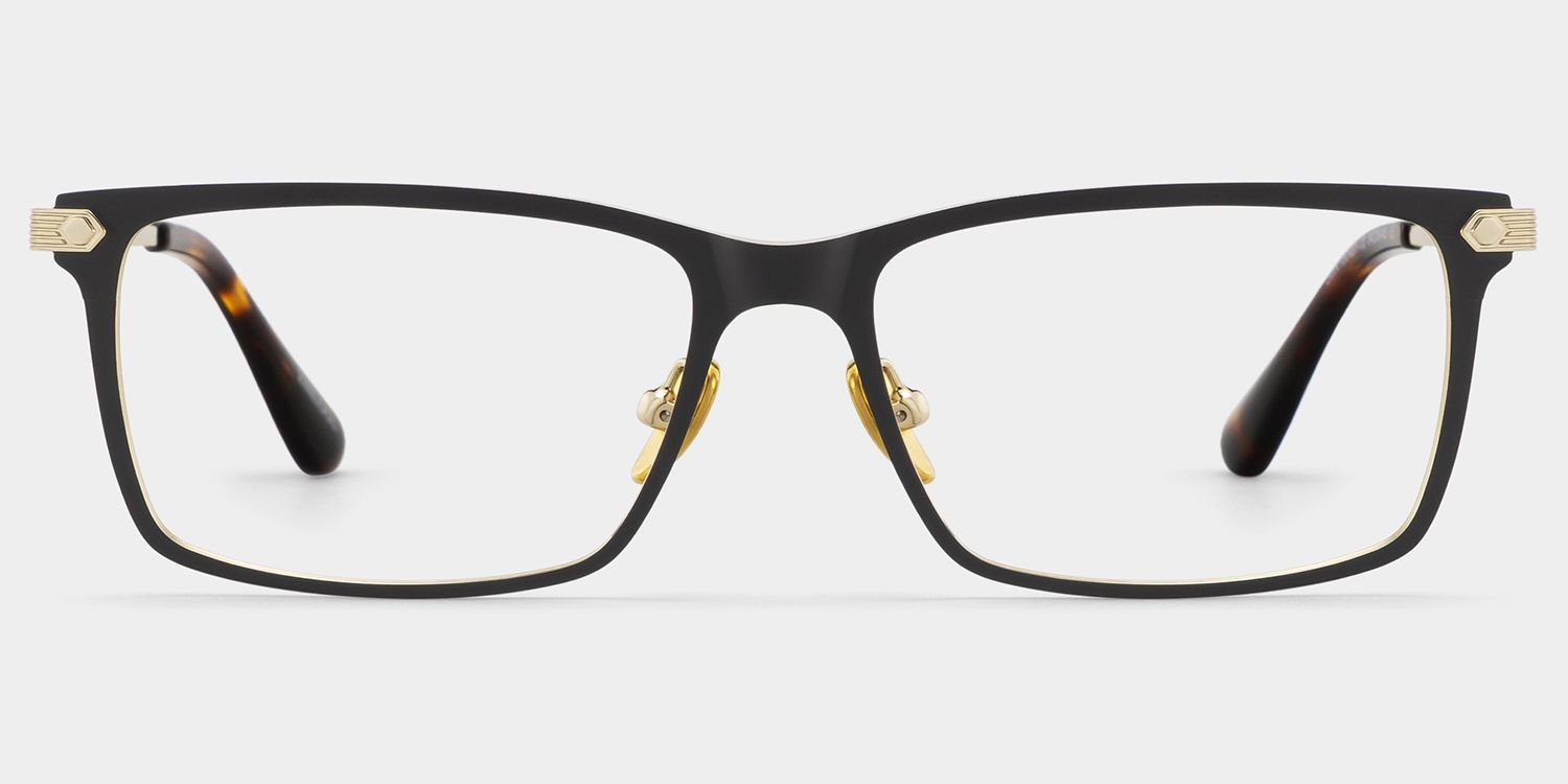 Alexander Black Full Rim Rectangle Glasses for Men | ZEELOOL1