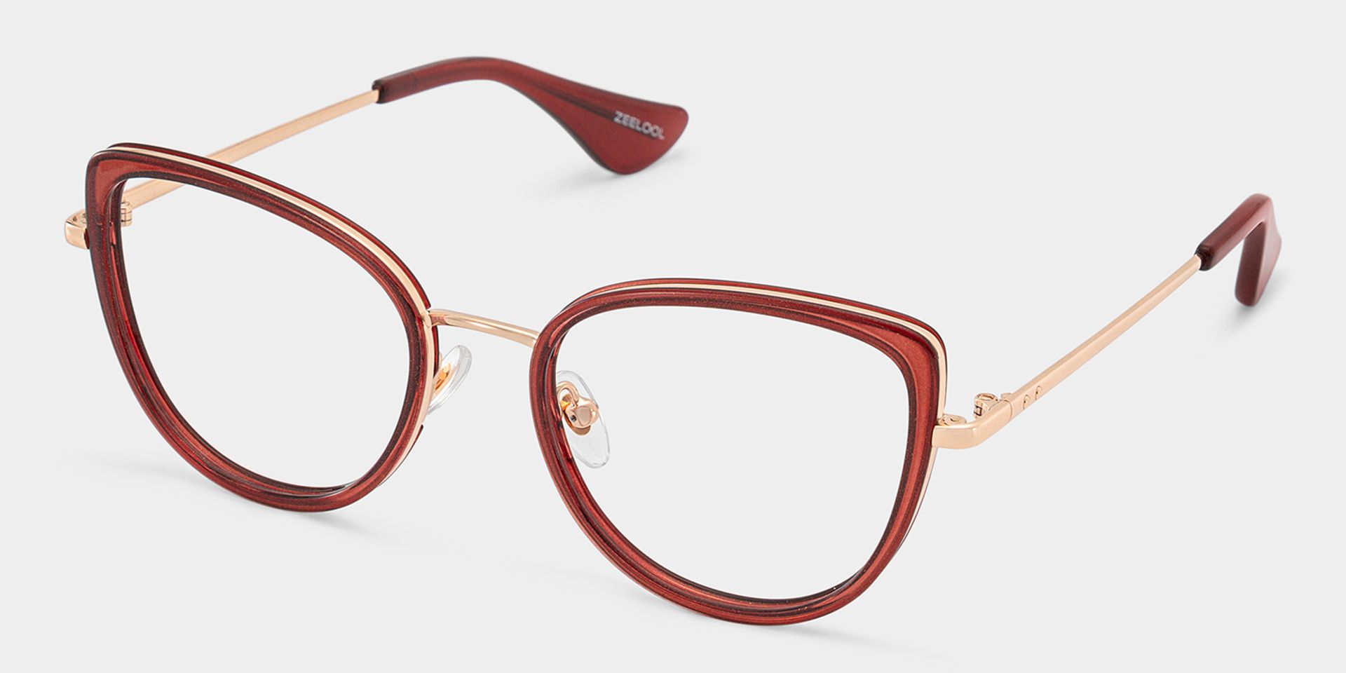 Celine Cat-eye Red Burgundy Eyeglass Frames for Women | ZEELOOL4