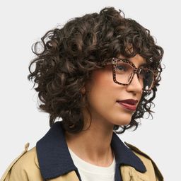 Taylor Gold Leopard Square Glasses1